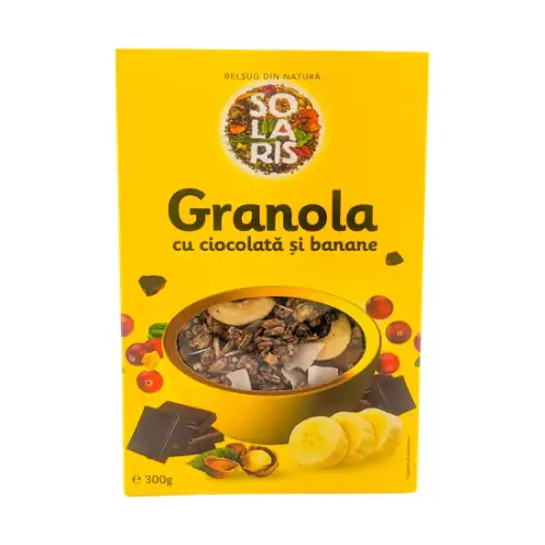 Granola cu ciocolata si banane, 300g, Solaris