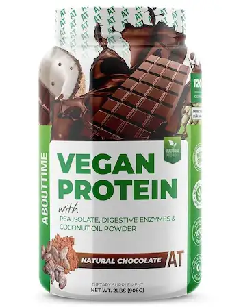 Proteina Vegana cu Aroma Naturala de Ciocolata, 908g, AboutTime®