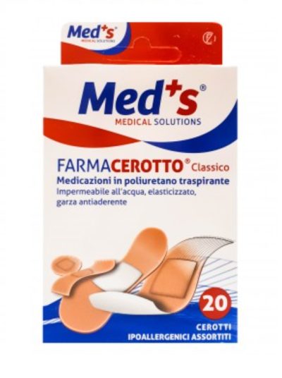 Aseptica Med+ S Plasturi clasici cu ioni de argint 1,9 x 7,2mm 20 bucati