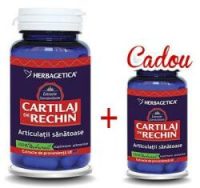 Cartilaj de rechin 60 cps.+ Cartilaj de rechin 10 cps. gratis Herbagetica