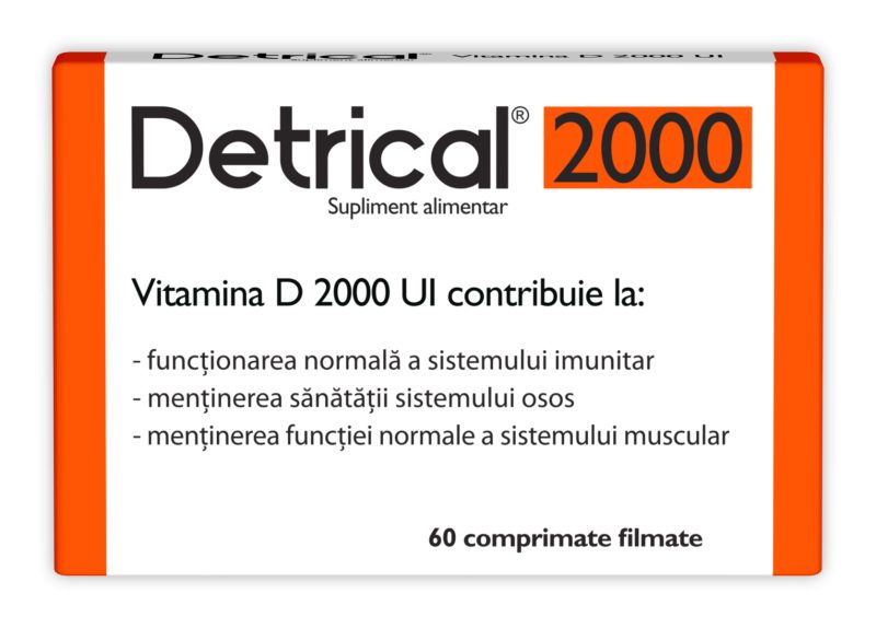 Detrical Vitamina D 2000UI, 60 comprimate, Zdrovit