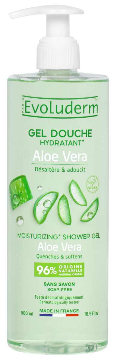 Gel de dus hidratant Aloe Vera, 500ml, Evoluderm